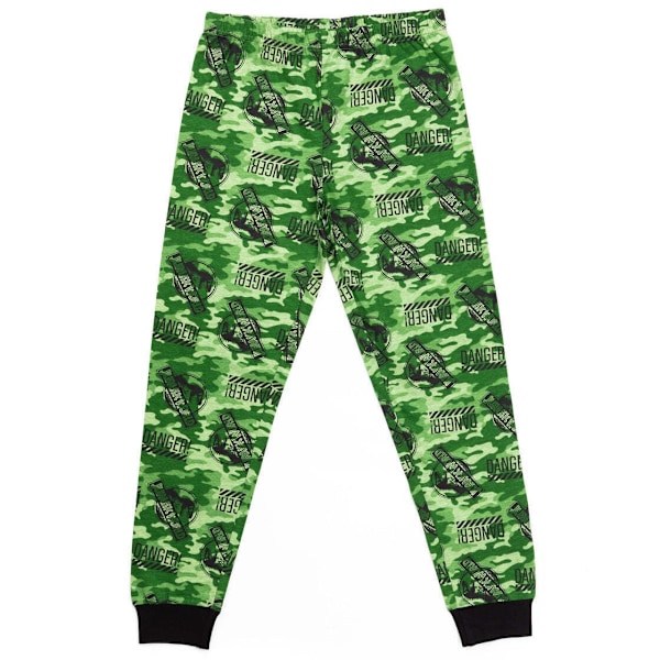 Jurassic World Pojkar Camo Långärmad Pyjamas Set 9-10 År Bla Black/Green 9-10 Years