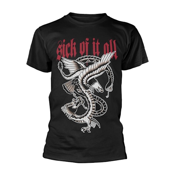 Sick Of It All Unisex Vuxen Örn T-Shirt S Svart Black S