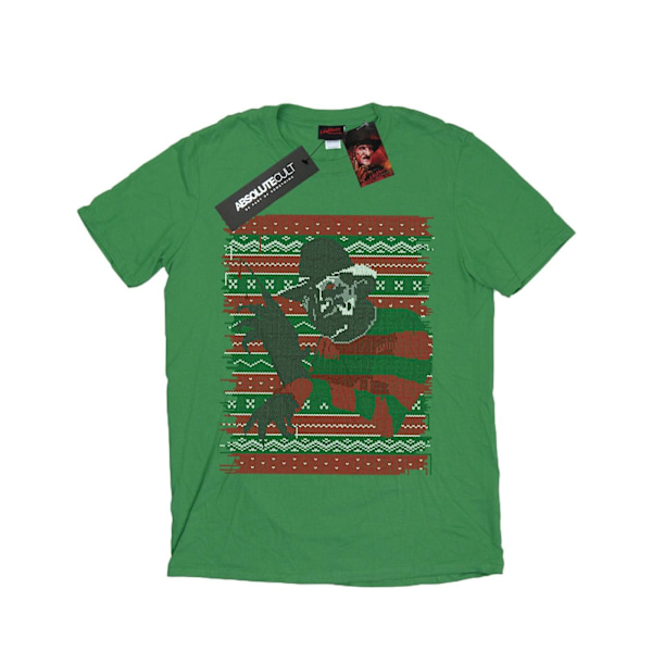 A Nightmare On Elm Street Herr Jul Fair Isle T-Shirt L Ir Irish Green L