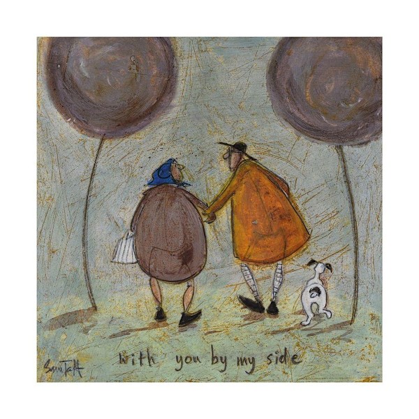 Sam Toft With You By My Side Pappersutskrift 40cm x 40cm Brun/Gul Brown/Yellow/White 40cm x 40cm