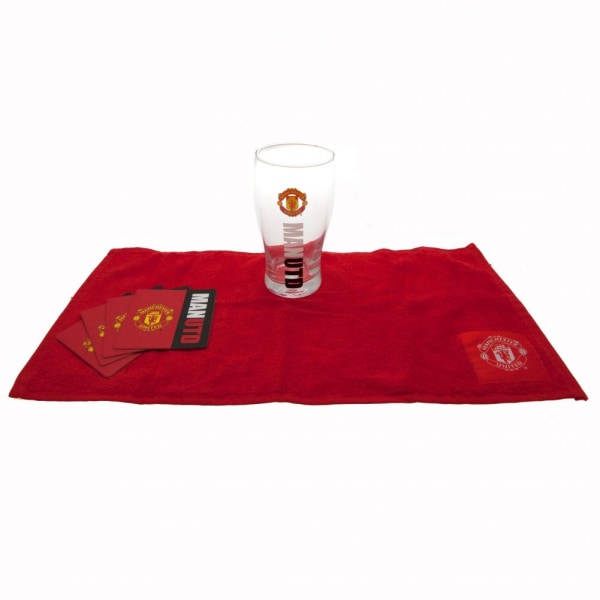 Manchester United FC Officiell Mini Bar Set One Size Röd Red One Size