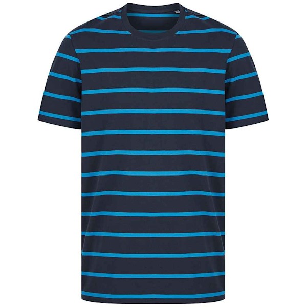 Front Row Unisex Vuxenrandig T-shirt XXL Marinblå/Marinblå Navy/Marine Blue XXL