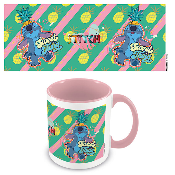 Lilo & Stitch You´re My Fave Inner Two Tone Mug One Size Vit/ White/Pink/Green One Size