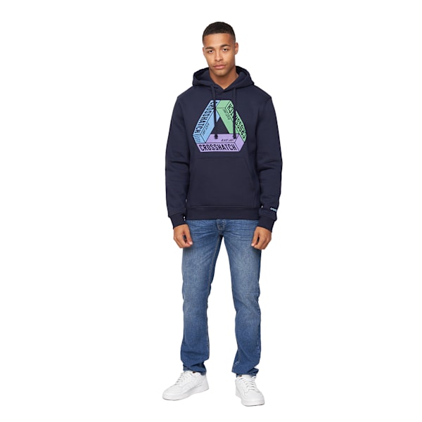 Crosshatch Pashika Hoodie L Navy för män Navy L