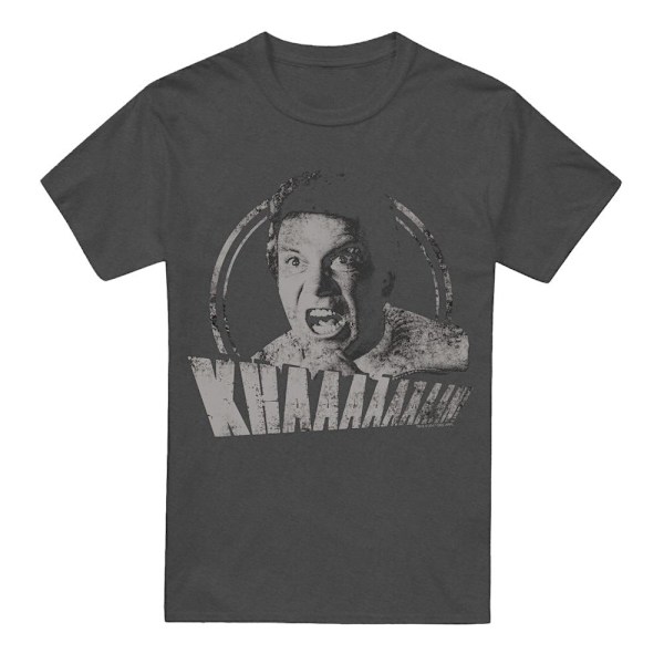 Star Trek Unisex Vuxen Khan Distressed T-Shirt XXL Kolgrå Charcoal XXL