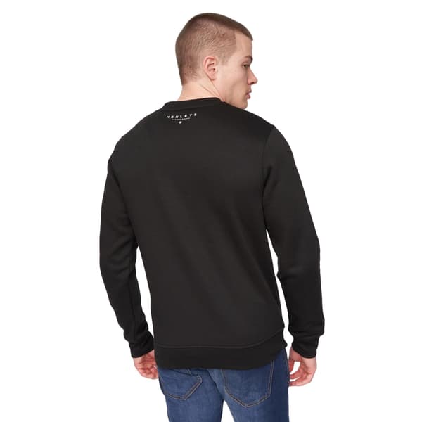 Henleys Herr Scripthen Crew Neck Sweatshirt L Svart Black L
