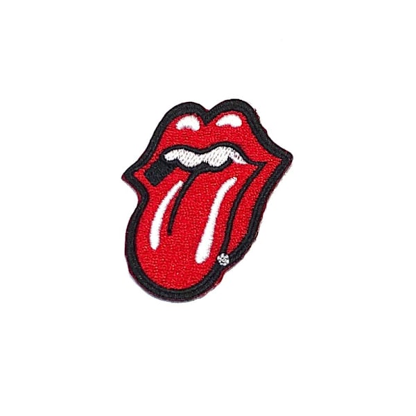 The Rolling Stones Classic Tongue Strykjärn på lapp 7cm Röd Red 7cm