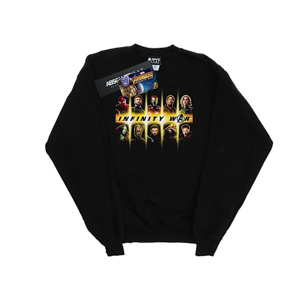 Marvel Boys Avengers Infinity War Team Lineup Sweatshirt 9-11 år Black 9-11 Years