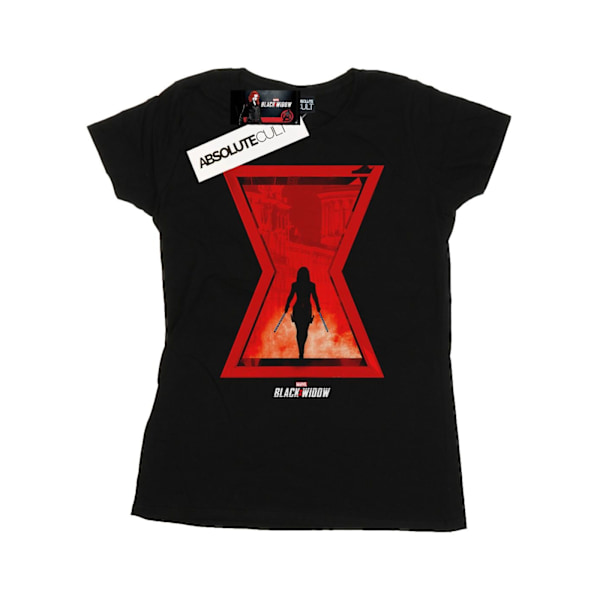 Marvel Womens/Ladies Black Widow Movie Icon Silhouette Bomull T-shirt Black L