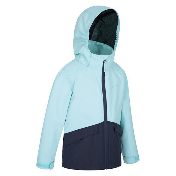 Mountain Warehouse Barnjacka Cloud Burst Vattentät för Barn/Barn Teal 2-3 Years