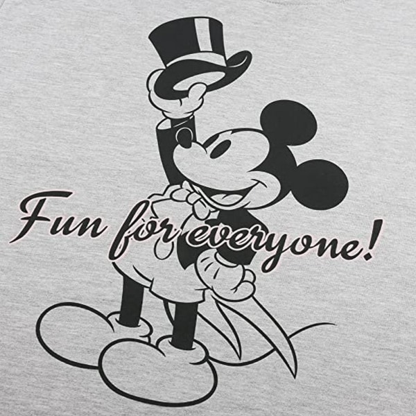 Disney Womens/Ladies Showtime Fun For Everyone Mickey Mouse Swe Sports Grey XL