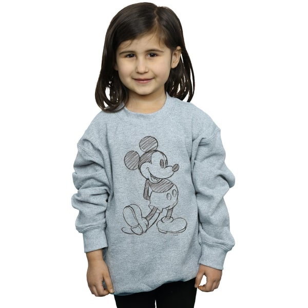 Disney Girls Mickey Mouse Sketch Kick Sweatshirt 12-13 Years Sp Sports Grey 12-13 Years