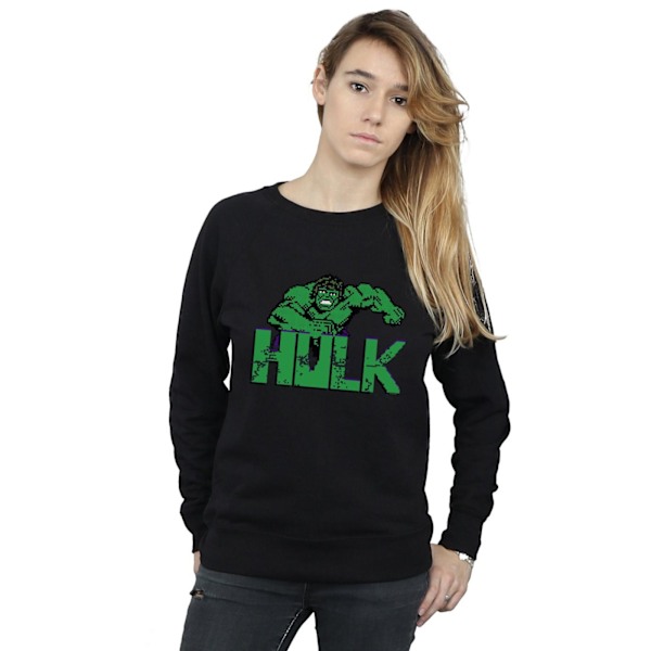 Marvel Dam/Kvinnor Hulk Pixelated Sweatshirt XL Svart Black XL