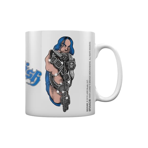 Billie Eilish Bling Mug En Storlek Vit/Blå White/Blue One Size