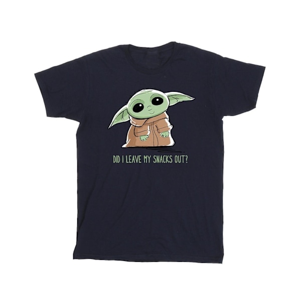 Star Wars Pojkar The Mandalorian Grogu Snacks Meme T-Shirt 9-11 Y Navy Blue 9-11 Years