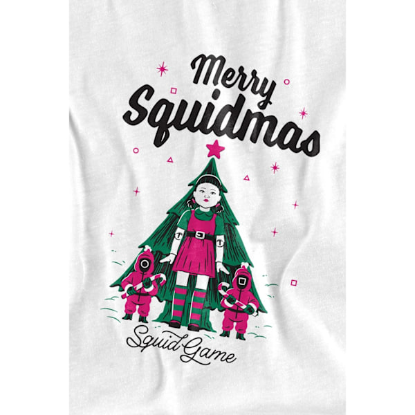 Squid Game Unisex Vuxen Merry Squidmas T-Shirt S Vit White S