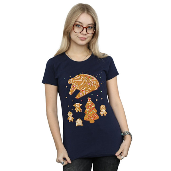 Star Wars Dam/Kvinnor Pepparkakskrigare Bomull T-shirt M Marinblå Navy Blue M