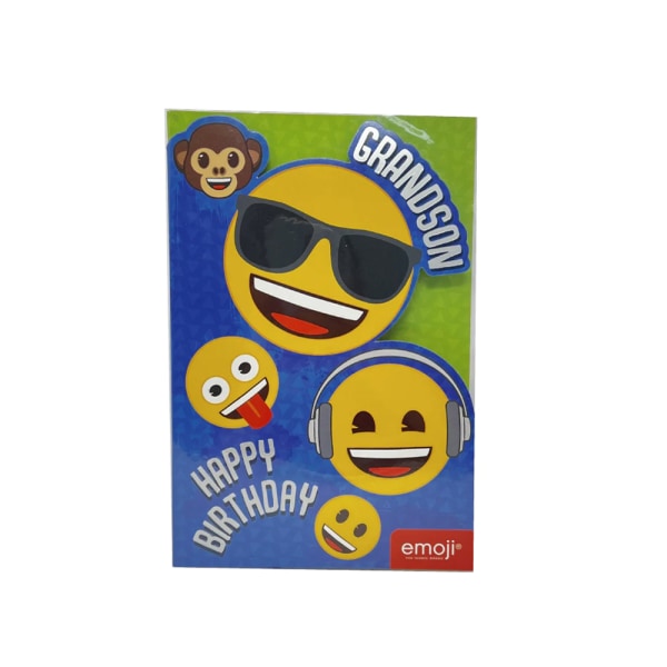 Emoji Sonson Solglasögon Födelsedagskort One Size Blå/Grön/Yel Blue/Green/Yellow One Size