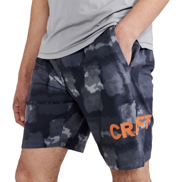 Craft Herr Core Charge Marble Effect Loose Fit Shorts L Svart/G Black/Granite L