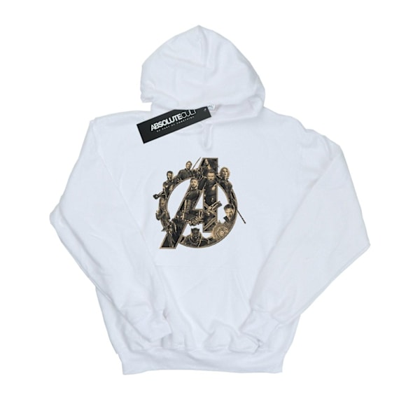 Marvel Boys Avengers Infinity War Marvel Logo Hoodie 5-6 år White 5-6 Years