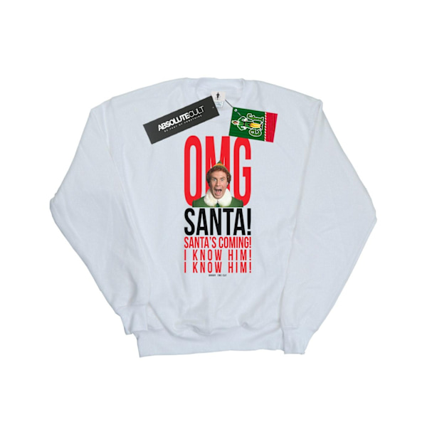 Elf Mens OMG Santa I Know Him Sweatshirt XL Vit White XL