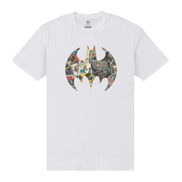 Batman Unisex Adult Comic Logo T-Shirt 3XL Vit White 3XL