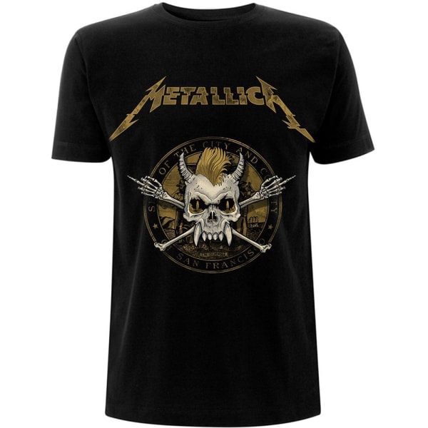 Metallica unisex vuxen skrämmande kille Seal T-shirt L Svart Black L