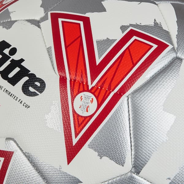 Mitre Emirates FA Cup 24/25 Fotboll 5 Vit/Silver/Röd White/Silver/Red 5