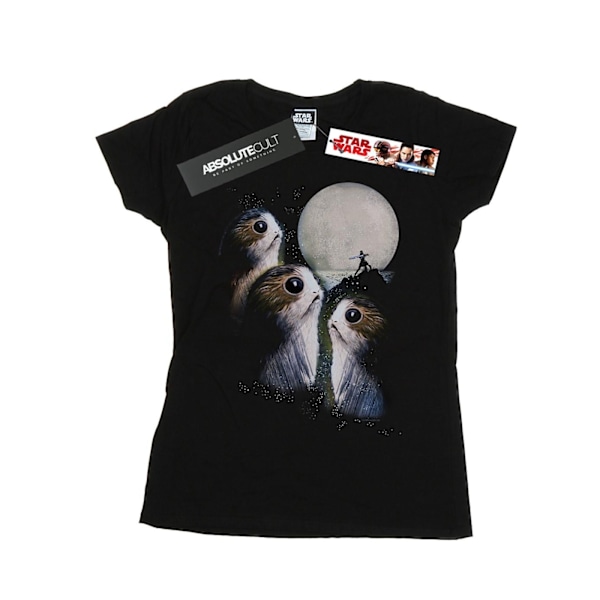 Star Wars Dam/Kvinnor The Last Jedi Porgs Solnedgång Bomull T-shirt Black S