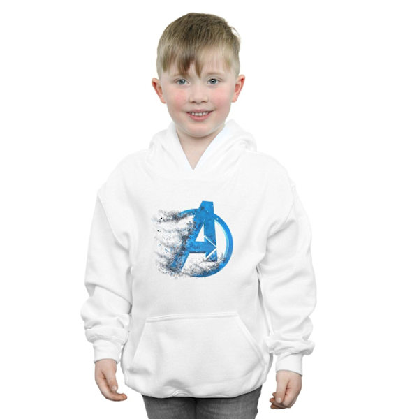 Marvel Pojkar Avengers Endgame Dammig Logotyp Hoodie 5-6 År Vit White 5-6 Years