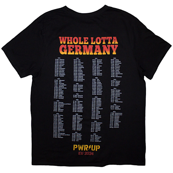 AC/DC Unisex Vuxen Whole Lotta Germany PWR-UP EU Tour ´24 Baksida Black M