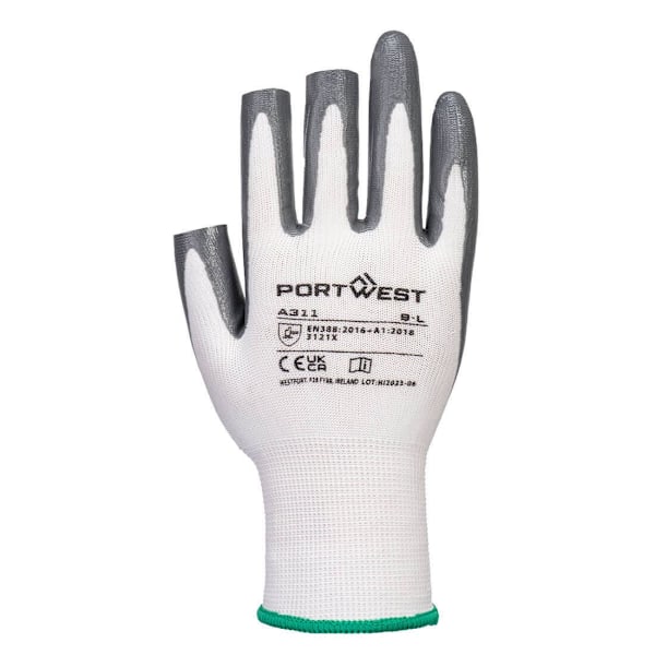 Portwest A311 Nitril 3 Fingerlösa Handskar (12-pack) XS Vit/ White/Grey XS