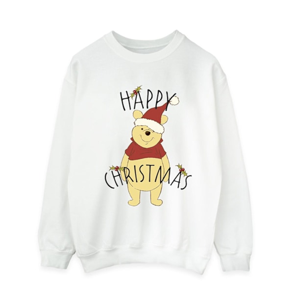 Disney Herr Winnie The Pooh Happy Christmas Holly Sweatshirt S White S