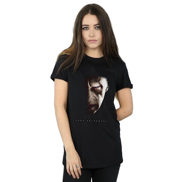 Harry Potter Dam/Kvinnor Lord Voldemort Porträtt Bomull Pojkvän T-shirt Black S