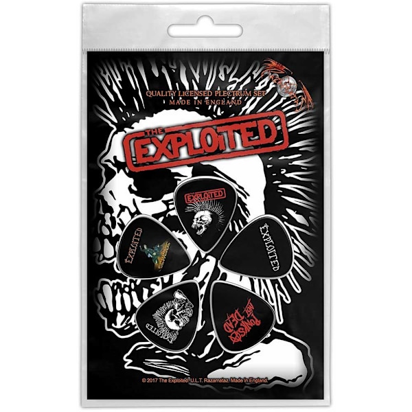 The Exploited Skull Plectrum (5-pack) One Size Svart/Vit/Röd Black/White/Red One Size