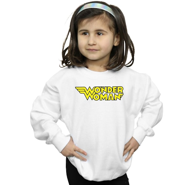 DC Comics Girls Wonder Woman Winged Logo Sweatshirt 5-6 år W White 5-6 Years