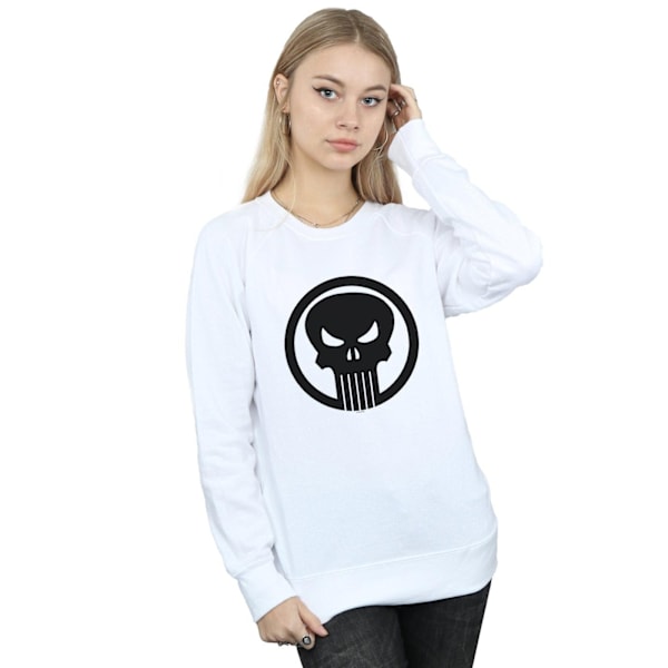 Marvel Dam/Damer The Punisher Skull Circle Sweatshirt XXL W White XXL