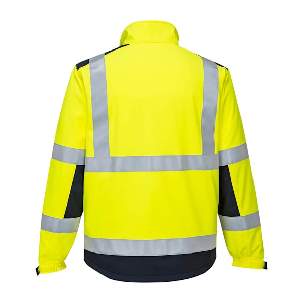 Portwest Hi-Vis Modaflame Multi-Norm Softshelljacka för män 4XL Yellow/Navy 4XL