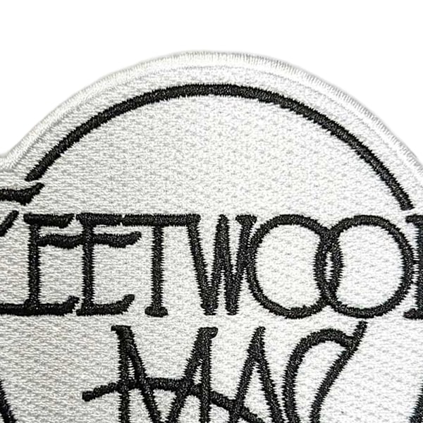 Fleetwood Mac Klassisk Vävd Logotyp Stryk-På-Lapp En Storlek Vit/Svart White/Black One Size