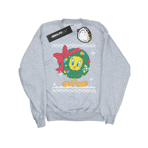 Looney Tunes Boys Tweety Pie Jul Fair Isle Sweatshirt 12- Sports Grey 12-13 Years