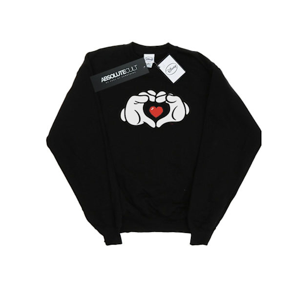 Disney Herr Mickey Mouse Hjärthänder Sweatshirt 3XL Svart Black 3XL