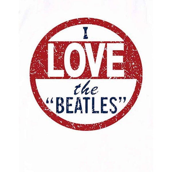 The Beatles Unisex Adult I Love The Beatles Back Print T-Shirt White XXL