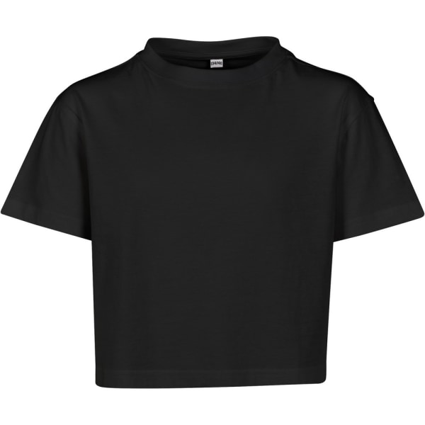 Bygg ditt varumärke flickor Cropped T-shirt 13-14 år svart Black 13-14 Years