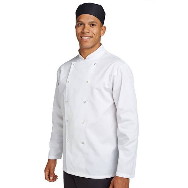Dennys Unisex Vuxen Budget Långärmad Kockjacka 4XL Vit White 4XL