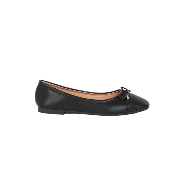 Dorothy Perkins Dam/Kvinnor Petra Kvadratisk Tå Komfort Ballerina Black 4 UK