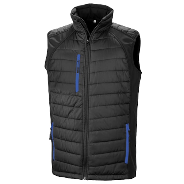 Result Genuine Recycled Unisex Vuxen Compass Softshell Vadderad G Black/Royal Blue 4XL