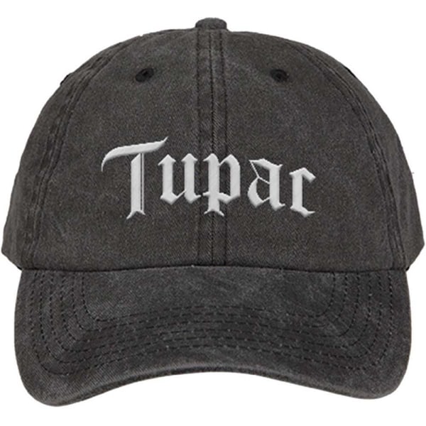 Tupac Shakur Unisex Cap med logotyp för vuxna Gothic One Size Cha Charcoal Grey One Size