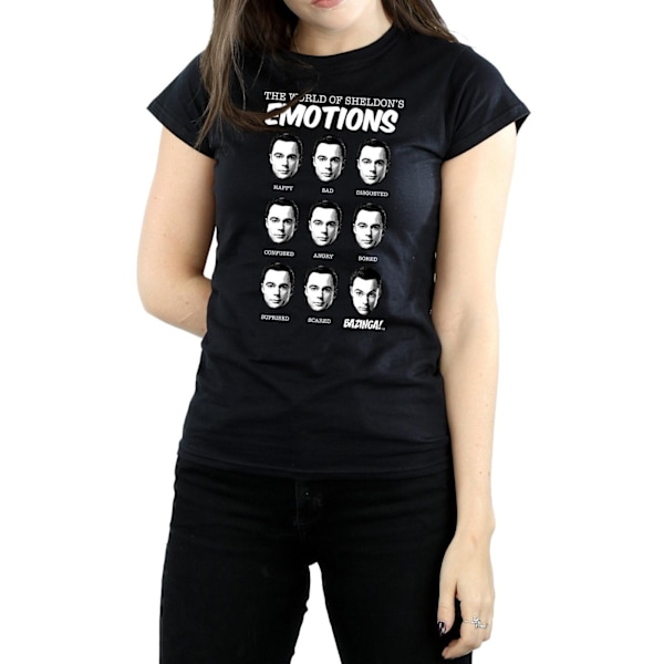 The Big Bang Theory Dam/Damer Sheldon Emotions Bomull T-shirt Black M