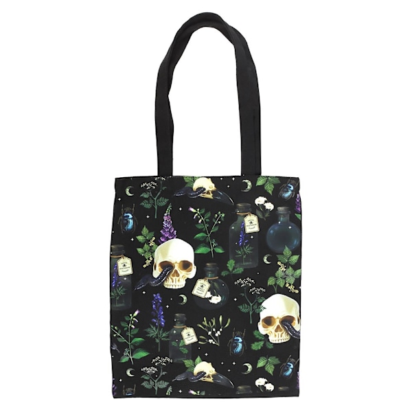 Something Different Venom & Vines Tryckt Kasse i Bomullsblandning O Black One Size