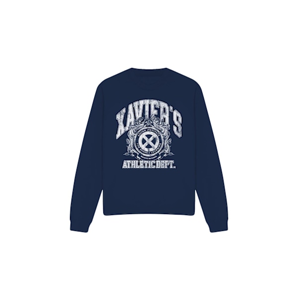 Marvel Unisex Vuxen X-Men Athletic Dept Professor X Sweatshirt Navy XL